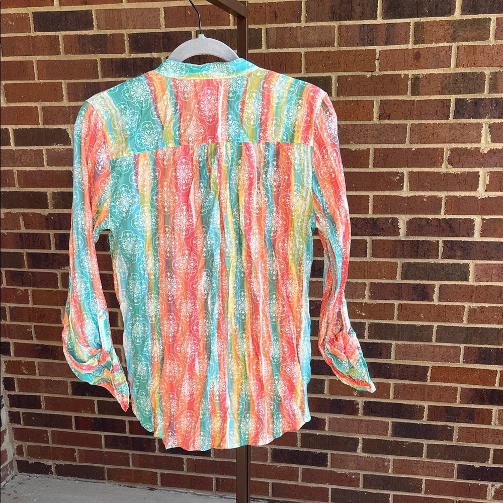 Ruby Rd. Multicolor Striped Blouse - Picture 3 of 3